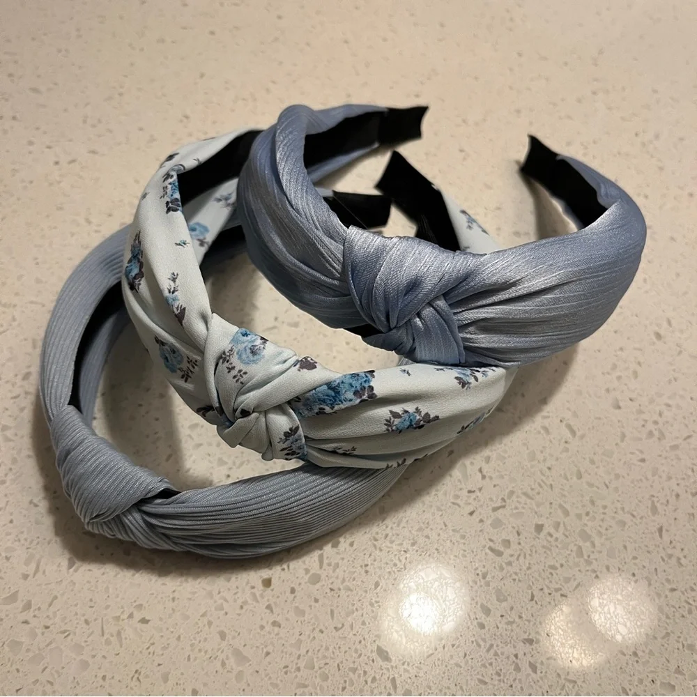 Blue floral‎ set of 3 headbands